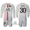 Officiële Voetbalshirt + Korte Broek Paris Saint-Germain Lionel Messi 30 Uit 2021-22 Lange Mouw - Kids